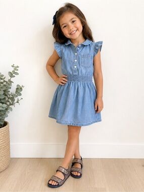 J Crew, Crewcuts Glitter Strap Sandals - Navy with Multicolor Sparkle